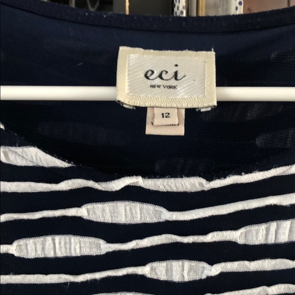 Navy blue and white dress. - Picture 2 of 2